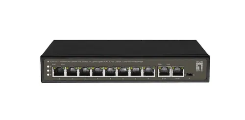 LevelOne FGP-1031 przełącznik sieciowy Nie zarządzany Gigabit Ethernet (10/100/1000) Obsługa PoE Czarny