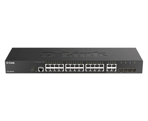 D-Link DGS-2000-28 przełącznik sieciowy Zarządzany L2/L3 Gigabit Ethernet (10/100/1000) 1U Czarny