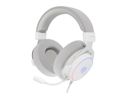 GENESIS Neon 764 White Zestaw słuchawkowy Przewodowa Opaska na głowę Gaming USB Typu-A Biały
