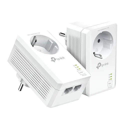 TP-Link TL-PA7027P KIT(EU) Karta sieciowa do PowerLine 1000 Mbit/s Przewodowa sieć LAN Biały 2 szt.