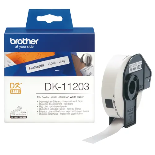Brother DK-11203 taśmy do etykietowania Czarny na białym
