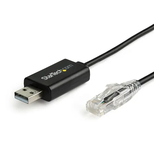 StarTech.com ICUSBROLLOVR przejściówka do kabli RJ-45 USB 2.0 Type-A Czarny
