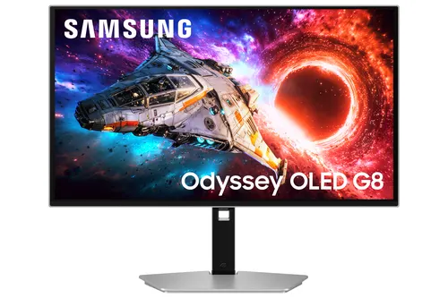 Samsung G80SH monitor komputerowy 68,6 cm (27") 3840 x 2160 px 4K Ultra HD OLED Srebrny