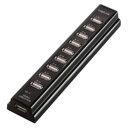 LogiLink UA0096 huby i koncentratory USB 2.0 480 Mbit/s Czarny