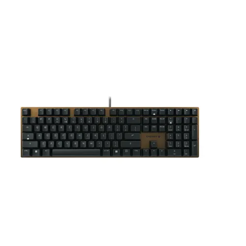 CHERRY KC 200 MX klawiatura Uniwersalne USB QWERTY Angielski Czarny, Brąz, układ US międzynarodowy