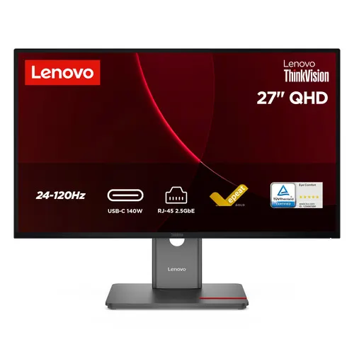 Lenovo ThinkVision P27QD-40 monitor komputerowy 68,6 cm (27") 2560 x 1440 px Wide Quad HD LED Czarny