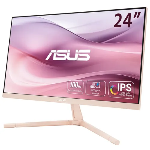 ASUS VU249CFE-P monitor komputerowy 60,5 cm (23.8") 1920 x 1080 px Full HD LCD Różowy