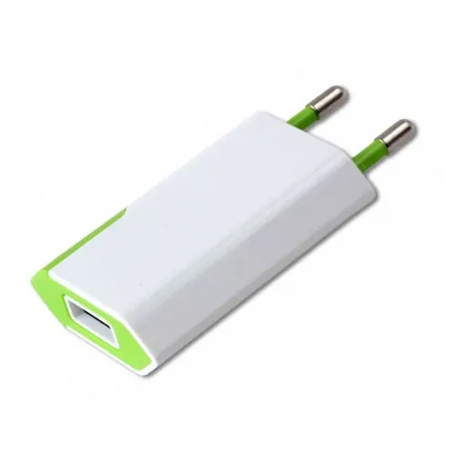 Techly IPW-USB-ECWG ładowarka do urządzeń przenośnych GPS, MP3, Telefon komórkowy, Palmtop, Smartfon Biały, Zielony Prąd przemienny Wewnętrzna