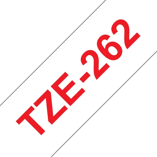 Brother TZE-262 taśmy do etykietowania Czerwony na białym