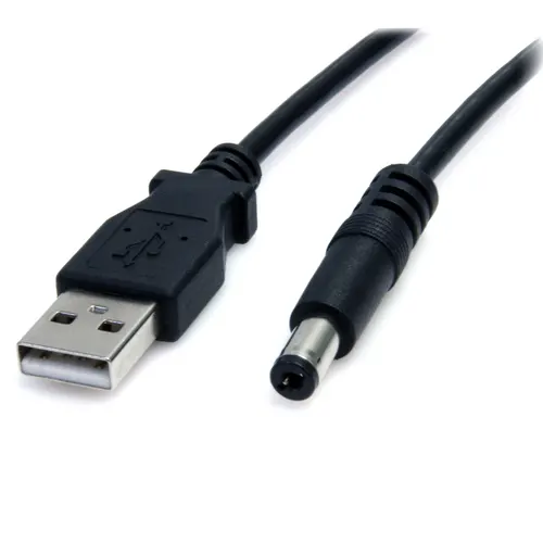 StarTech.com USB2TYPEM2M kabel zasilające Czarny 2 m USB Barrel type M