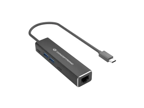 Conceptronic ABBY13B stacja dokująca Przewodowa USB 3.2 Gen 1 (3.1 Gen 1) Type-C Szary