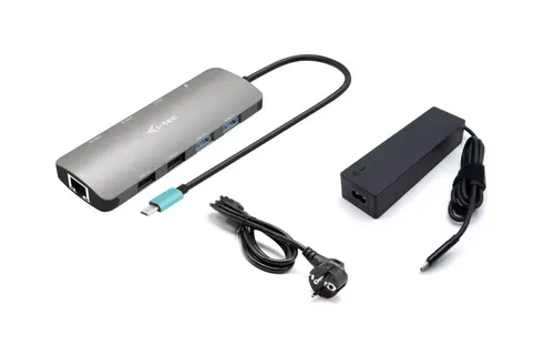 i-tec Metal C31NANOHDM2D100 stacja dokująca Przewodowa USB 3.2 Gen 1 (3.1 Gen 1) Type-C Szary