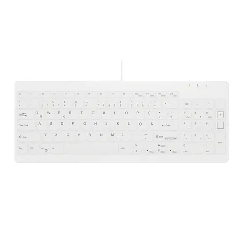 Contour Design Active Key AK-C7012 klawiatura Medyczna USB Niemiecki Biały