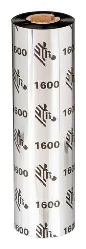 Zebra 1600 Wax taśma termiczna 450 m Czarny, 83 mm