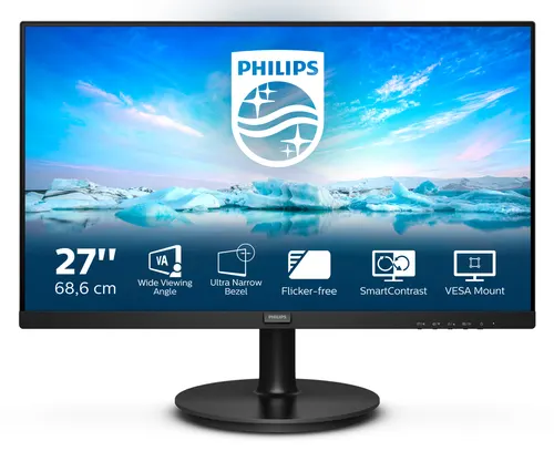 Philips V Line 271V8LA/00 monitor komputerowy 68,6 cm (27") 1920 x 1080 px Full HD LED Czarny