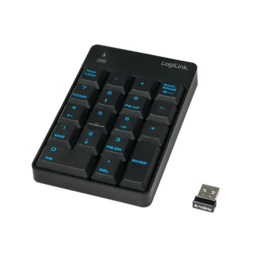 LogiLink ID0120 klawiatura numeryczna Uniwersalne RF Wireless Czarny