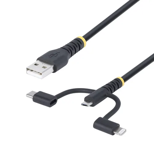 StarTech.com RLTCUB1MBK kabel USB USB 2.0 1 m USB A Micro-USB B 0,48 Gbit/s Czarny