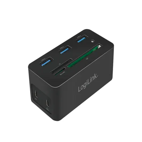 LogiLink UA0370 stacja dokująca Przewodowa USB 3.2 Gen 1 (3.1 Gen 1) Type-C Czarny