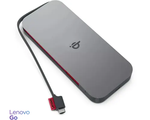 Lenovo GO Litowo-polimerowy (LiPo) 10000 mAh Bezprzewodowe ładowanie Szary