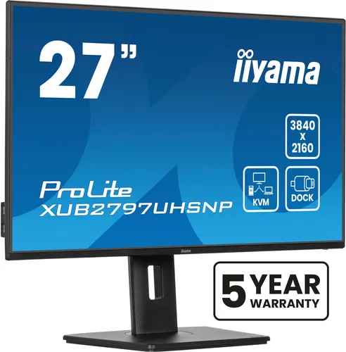 iiyama ProLite XUB2797UHSNP-B1 monitor komputerowy 68,6 cm (27") 3840 x 2160 px 4K Ultra HD LED Czarny