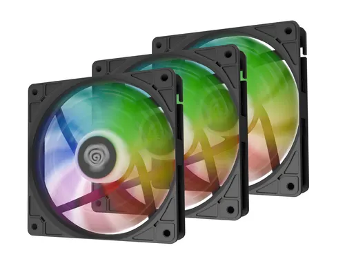 GENESIS Oxal 120 ARGB 3-pack Obudowa komputera Wentylator 12 cm Czarny