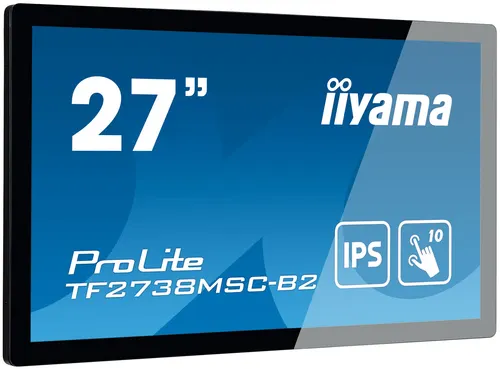 iiyama ProLite TF2738MSC-B2 monitor komputerowy 68,6 cm (27") 1920 x 1080 px Full HD LED Ekran dotykowy Przeznaczony dla wielu użytkowników Czarny