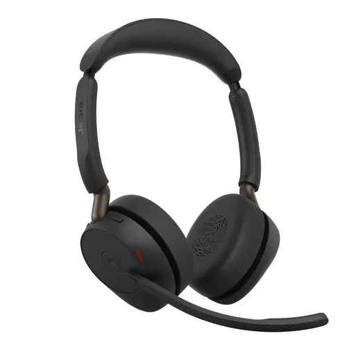 Jabra Evolve3 65 Zestaw słuchawkowy Bezprzewodowy Opaska na głowę Biuro/centrum telefoniczne USB Typu-A Bluetooth Czarny, USB-A, Microsoft Teams, z podstawką