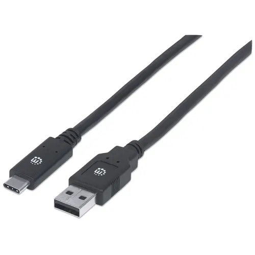 Manhattan 354974 kabel USB USB 3.2 Gen 1 (3.1 Gen 1) 2 m USB C USB A 5 Gbit/s Czarny