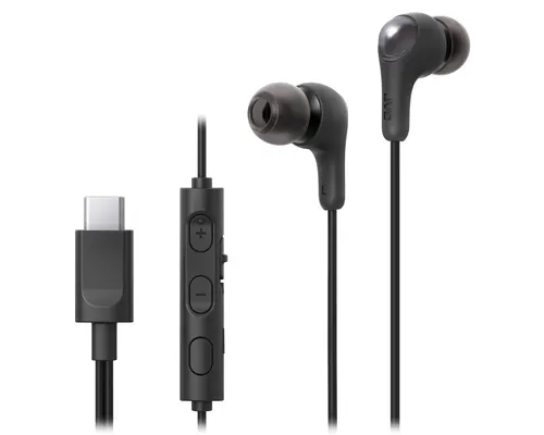 JVC HA-FR9UC Zestaw słuchawkowy Przewodowa Douszny Połączenia/muzyka USB Type-C Czarny