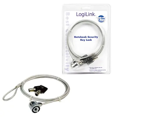 LogiLink Notebook Security Lock zapięcie do kabli 1,5 m