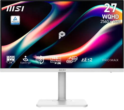 MSI PRO MAX 271QPHW E14 monitor komputerowy 68,6 cm (27") 2560 x 1440 px Wide Quad HD LCD Biały