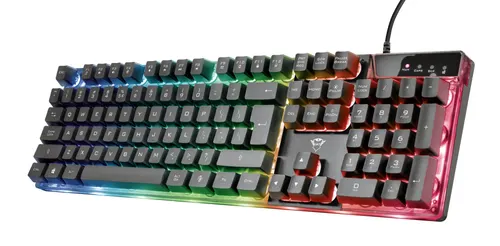 Trust GXT 835 Azor klawiatura Gaming USB QWERTY Angielski Czarny