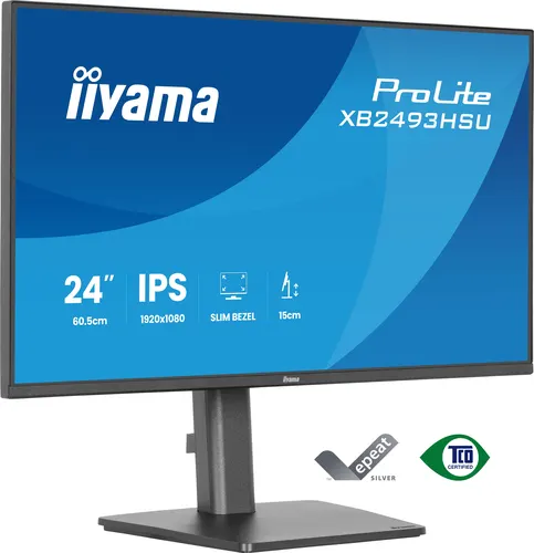 iiyama ProLite XB2493HSU-B1 monitor komputerowy 60,5 cm (23.8") 1920 x 1080 px Full HD LED Czarny