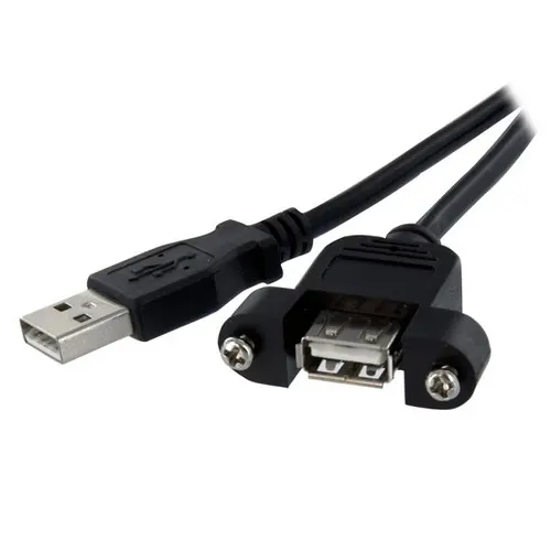StarTech.com USBPNLAFAM1 kabel USB USB 2.0 0,3 m USB A Czarny