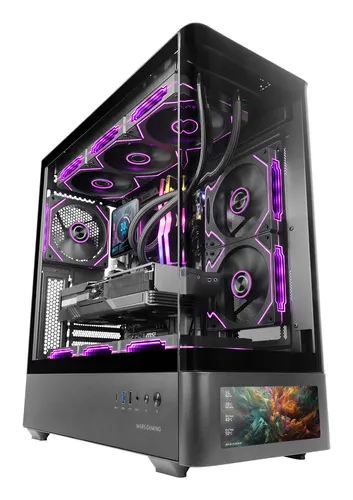 Mars Gaming MCLCDPRO zabezpieczenia & uchwyty komputerów Midi Tower Czarny