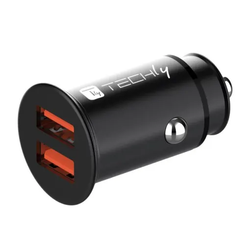 Techly IUSB2-CAR5-AA36W ładowarka do urządzeń przenośnych Uniwersalne Czarny Zapalniczka Szybkie ładowanie Automatyczna