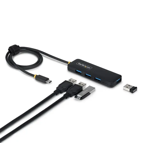 StarTech.com H5C4A-USB-HUB-2 huby i koncentratory USB 3.2 Gen 1 (3.1 Gen 1) Type-C 5000 Mbit/s Czarny