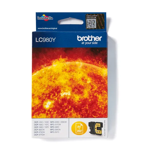 Brother LC980Y nabój z tuszem 1 szt. Oryginalny Żółty