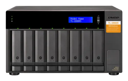QNAP TL-D800S obudowa do dysków twardych Obudowa HDD/SSD Czarny, Szary 2.5/3.5"