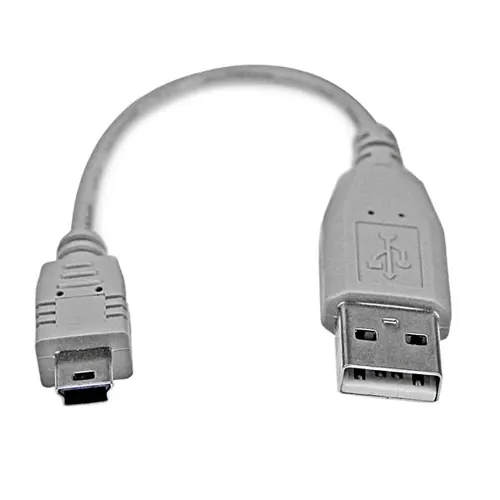 StarTech.com USB2HABM6IN kabel USB USB 2.0 0,152 m USB A Mini-USB B 0,48 Gbit/s Szary