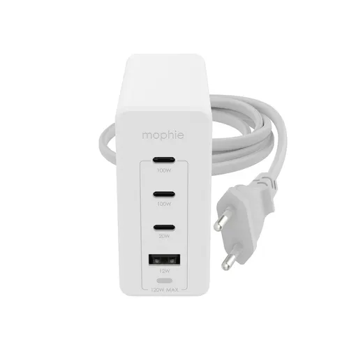 mophie 409909309 ładowarka do urządzeń przenośnych Laptop, Smartfon, Tablet Biały Prąd przemienny Szybkie ładowanie Wewnętrzna