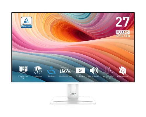 MSI Pro MP275W E2 monitor komputerowy 68,6 cm (27") 1920 x 1080 px Full HD LED Biały