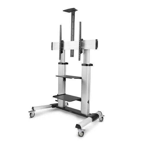 StarTech.com 1110C-MOBILE-TV-CART uchwyt do telewizorów 2,54 m (100") Czarny, Srebrny