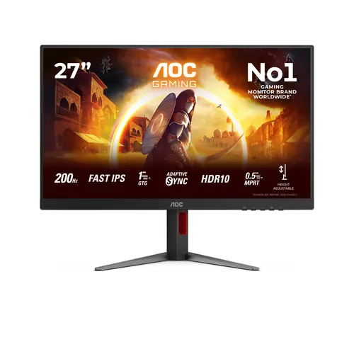 AOC G4 27G4HA monitor komputerowy 68,6 cm (27") 1920 x 1080 px Full HD LED Czarny, Czerwony