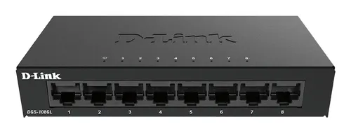 D-Link DGS-108GL Nie zarządzany Gigabit Ethernet (10/100/1000) Czarny