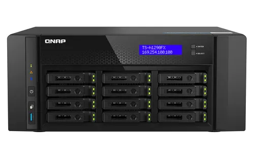 QNAP TS-h1290FX NAS Tower EPYC 7232P 64 GB DDR4 0 TB QuTS hero Czarny