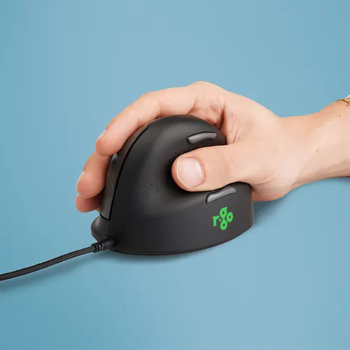 R-Go Tools Ergonomiczna mysz R-Go HE Break mysz z aplikacją do robienia przerw, rozmiar średni, praworęczna, przewodowa, czarna