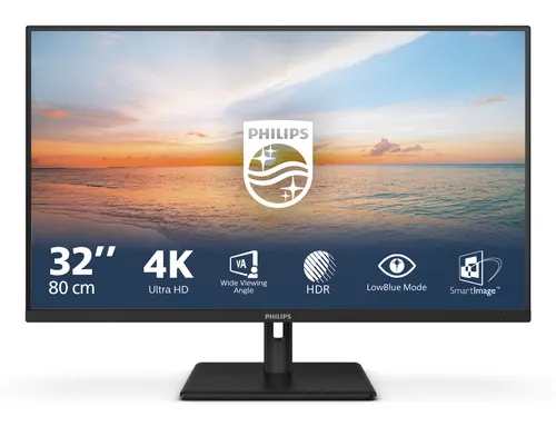 Philips 1000 series 32E1N1800LA/00 monitor komputerowy 80 cm (31.5") 3840 x 2160 px 4K Ultra HD LCD Czarny