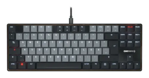 CHERRY KC 500 MX LP TKL klawiatura Dom/Biuro USB QWERTZ Niemiecki Czarny, Szary