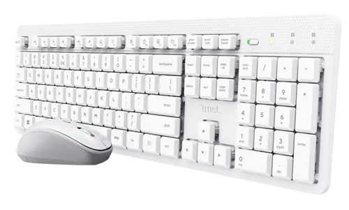 Trust Ody II klawiatura Dołączona myszka Dom/Biuro RF Wireless QWERTY US English Biały